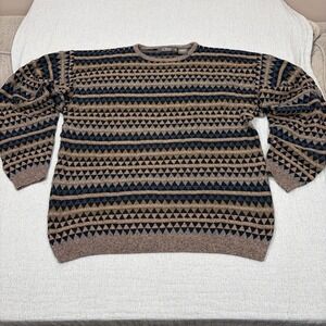 Vintage L. Etienne Pour Homme Crew Neck Pullover Sweater Men's Size XLT USA Made